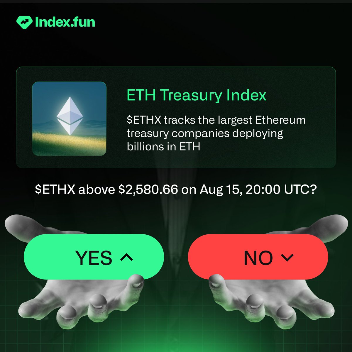 indexdotfun's tweet image. Wanna track the ETH season? 

ETH narrative isn&apos;t just the $ETH price, giga brains are positioning