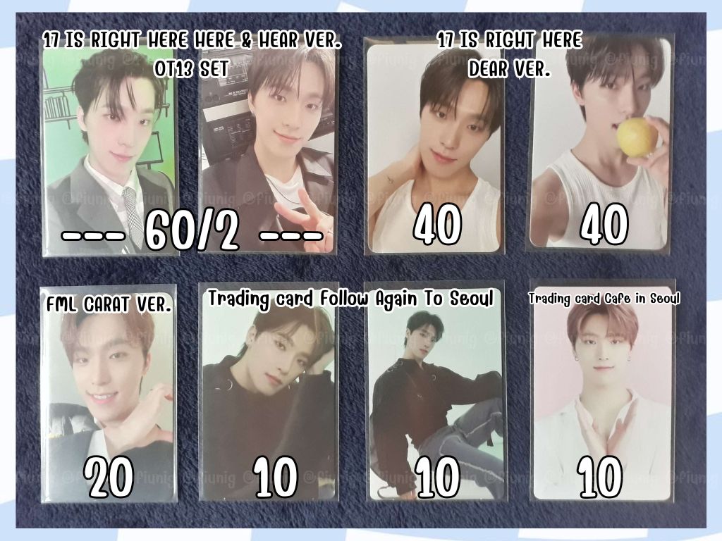 fiunig's tweet photo. (3) 🧸 WTS ขาย พร้อมส่งค่ะ 🐇

🩷 การ์ด seventeen ราคาตามภา��� ( ไม่รวมส่ง ) 🩷
📮 ค่าส่ง 30฿ ยอด 150+ ส่งฟรีค่ะ ✅
🔥🔥 เหมาทั้งเธรด 400รวมส่ง เอกชน 🔥🔥
สอบถามเพิ่มเติมได้นะคะ ยินดีถ่ายส่องไฟให้ค่ะ 😸

#ตลาดนัดสวนแครอท https://t.co/avyqoyfhyb