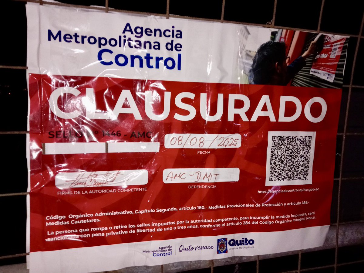 📰 #BoletínDePrensa | 🚫 ¡Clausuramos un camal clandestino en Pintag!

📍 El establecimiento operaba sin permisos y vertía aguas contaminadas con restos de faenamiento directamente a la 🏞️ quebrada Chacachupa.

🐄 Desechos sin tratamiento estaban afectando el ecosistema y