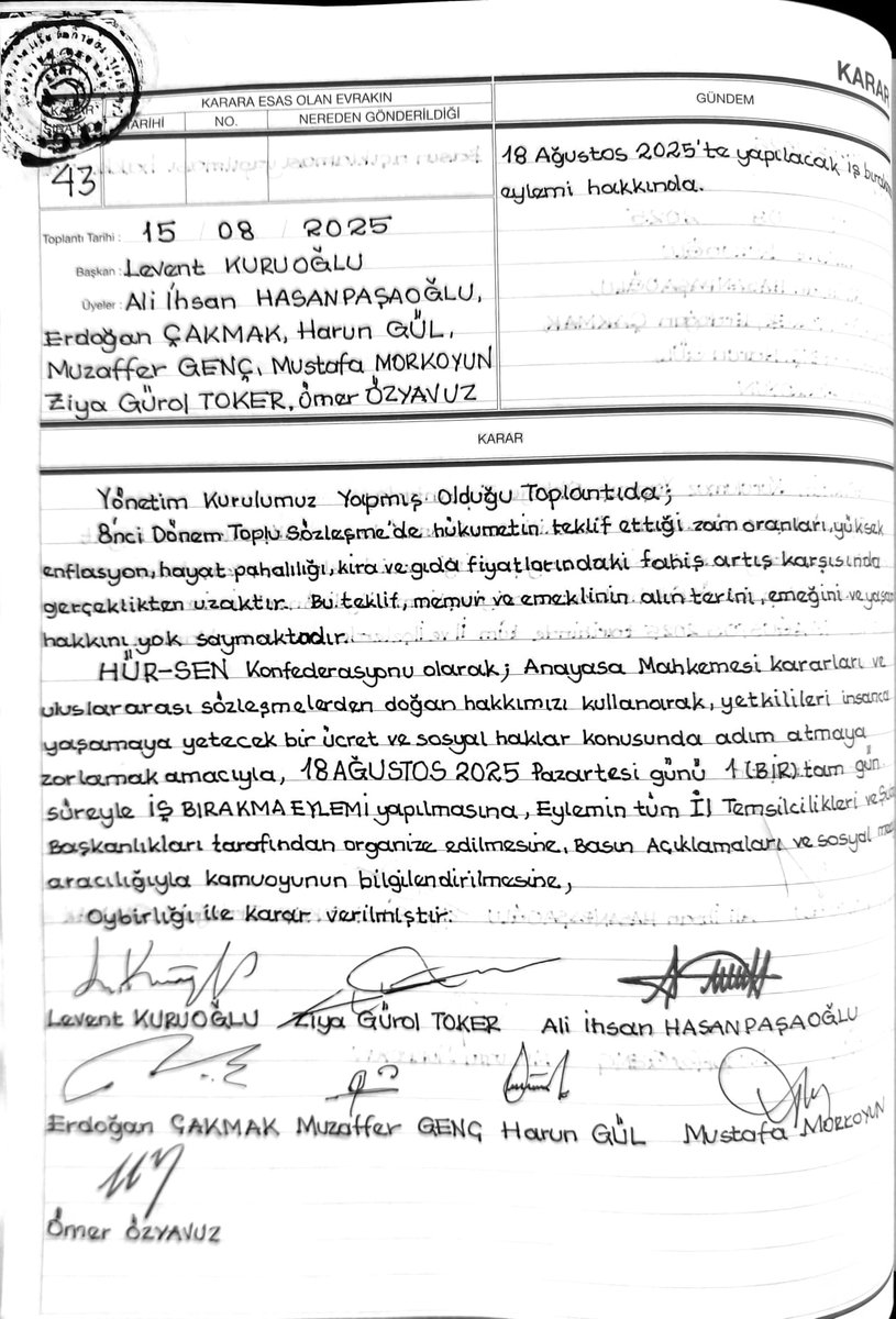Memura, emekliye dayatılan utanç zammına boyun eğmiyoruz!
Hür-Sen Konfederasyonu olarak 18 Ağustos’ta iş bırakıyoruz!