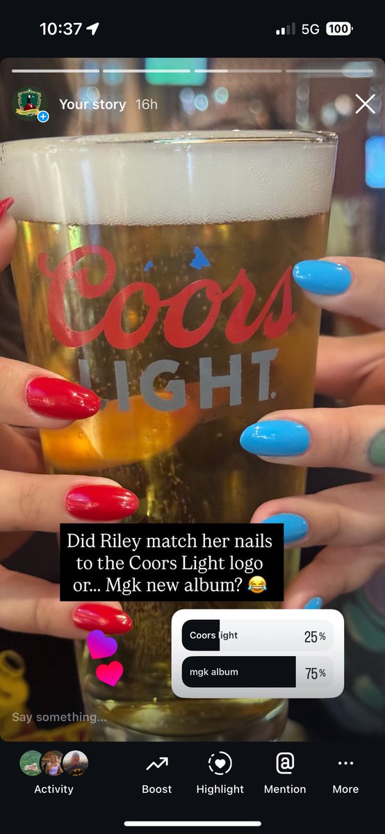 I may run my works social media 😂 kinda pissed anyone thought it was to match the stupid coors light 😒