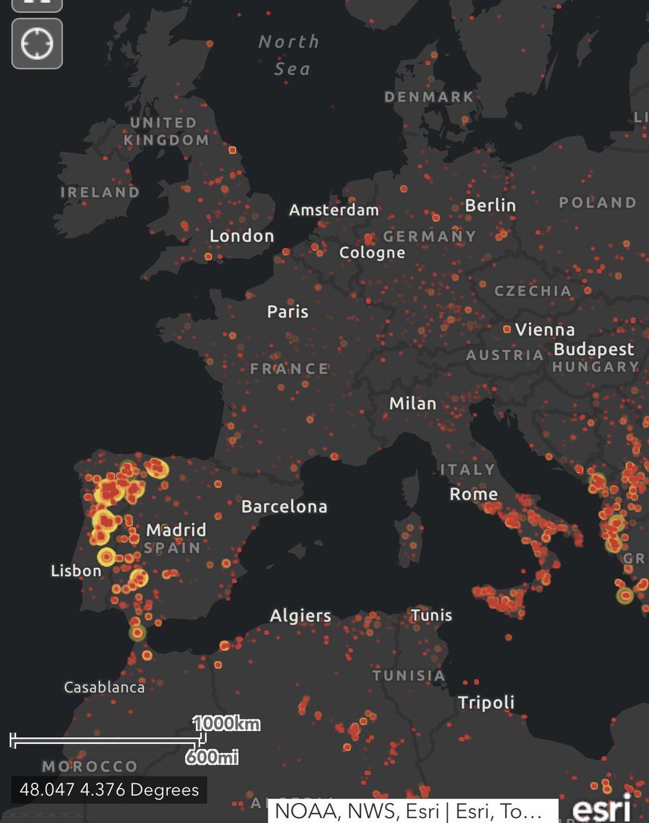 Pirómanos, sí. Abandono rural, sí. Pésimas políticas forestales, también.

Pero el trasfondo (global) es este: tenemos una atmósfera más propicia a la combustión que en cualquier otro momento de los últimos millones de años.
📷 <a href="/WeatherMonitors/">Weather Monitor</a>.
