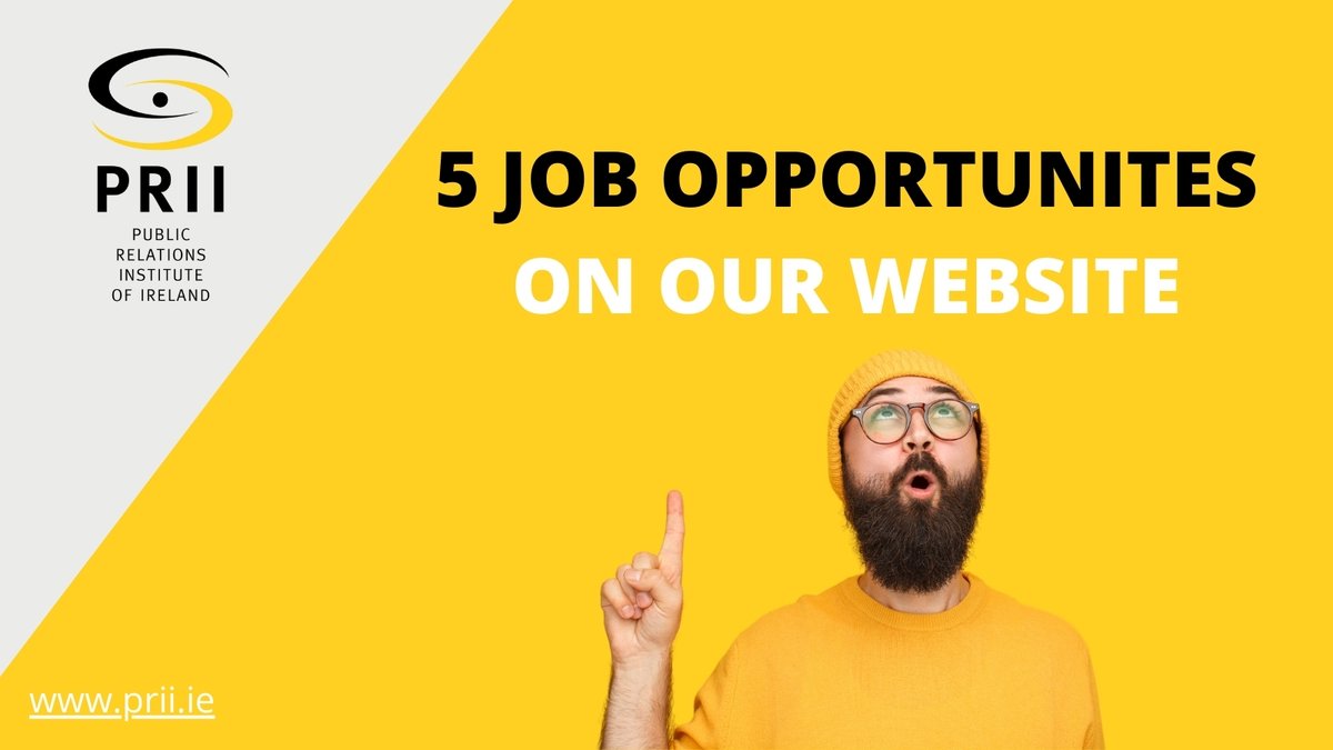 Time for the weekly round-up of job opportunities available on our website
prii.ie/job-listing.ht…

<a href="/irishredcross/">Irish Red Cross</a> 
<a href="/IrishExporters/">Irish Exporters</a> 
<a href="/IrishCancerSoc/">Irish Cancer Society</a> 
<a href="/ThisisRedFlag/">Red Flag</a> 
<a href="/Postvox/">An Post</a>