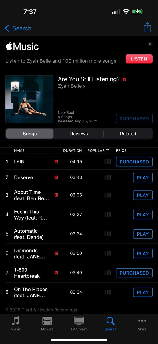 zachy morris (@zachymorris) on Twitter photo #NewMusicFriday <a href="/zyahbelle/">YAM GRIER 🍠</a>’s New album 💿 #AreYouStillListening is OUT NOW!! 🩵🩵🔥🔥🌊🌊 featuring <a href="/msjanehandcock/">Jane Handcock</a> , <a href="/DendeIsMe/">Dende</a> , <a href="/RexxLifeRaj/">solange stan account</a> , and more.
zyahbelle.ffm.to/areyoustilllis… #NewMusicFriday <a href="/zyahbelle/">YAM GRIER 🍠</a>’s New album 💿 #AreYouStillListening is OUT NOW!! 🩵🩵🔥🔥🌊🌊 featuring <a href="/msjanehandcock/">Jane Handcock</a> , <a href="/DendeIsMe/">Dende</a> , <a href="/RexxLifeRaj/">solange stan account</a> , and more.
zyahbelle.ffm.to/areyoustilllis…