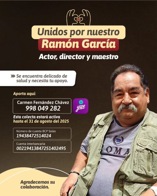 Uno de los actores que más quiero y admiro, el gran Ramón García, necesita nuestra ayuda. Démosle una mano. Un RT para llegar más lejos también ayuda.