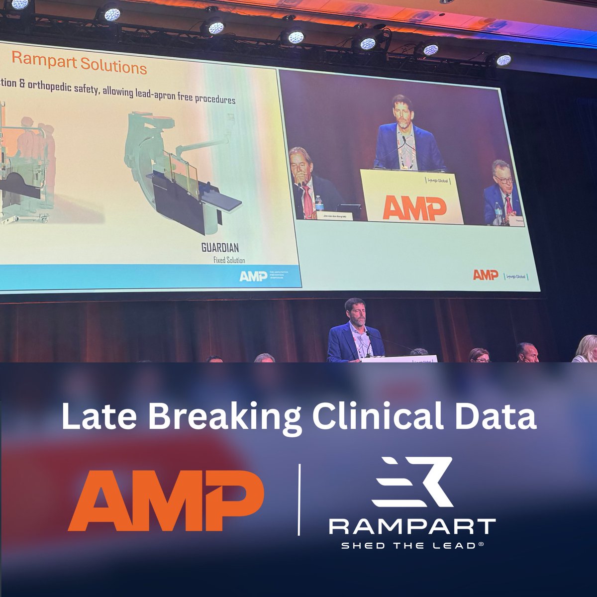 RAMPARTic's tweet photo. Late Breaking Clinical Data #AMP2025: Rampart system delivers +99% full-body protection + lead-free comfort.  

Traditional Lead Aprons = 60–70% coverage. 

Heavy lead = >60% ortho injury risk.  

Radiation ↓
Injury risk ↓
Performance ✅ 

#MedTech #Vascular #RadiationSafety https://t.co/zTs2EekNNl