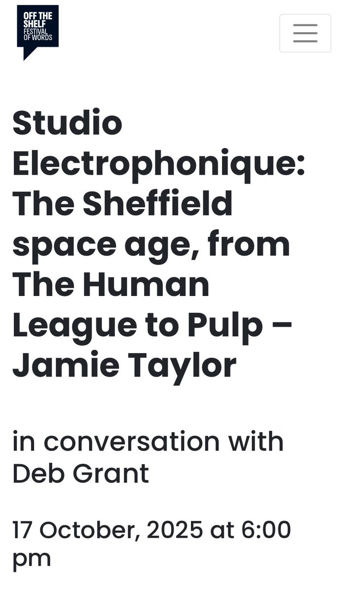 ColdTapFilms's tweet image. Friday night goes Electrophonique!

Join us for a hometown doc screening and book chat with Deb Grant in October.

Tickets here: offtheshelf.org.uk/events/studio-…