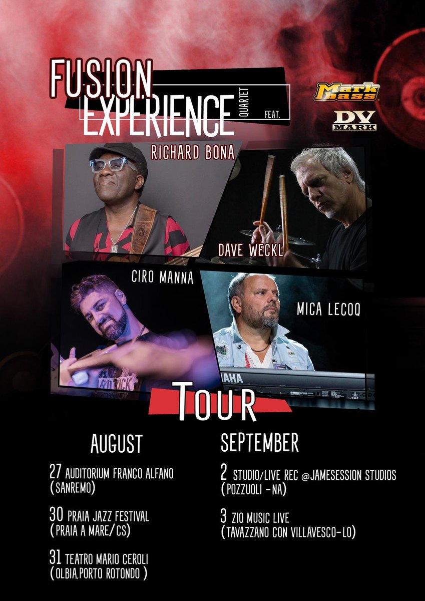 More shows coming up with these amazing musicians: <a href="/BonaRichard/">Richard Bona</a>, <a href="/ciromanna/">ciro manna</a> &amp; Michael Lecoq! Get all of Dave's upcoming dates: daveweckl.com/schedule.htm