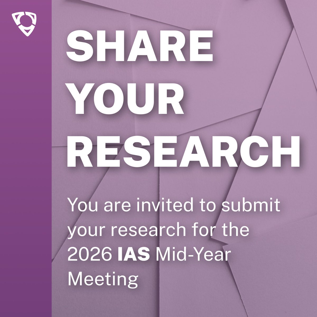Submit your research papers on international accounting topics for the 2026 IAS Midyear Meeting, in Cincinnati, OH, on January 8–10, 2026.

📅 Submission Deadline: September 1
📌 Meeting Dates: January 8–10, 2026

🔗 bit.ly/3J71O9T  

#AAAHQ