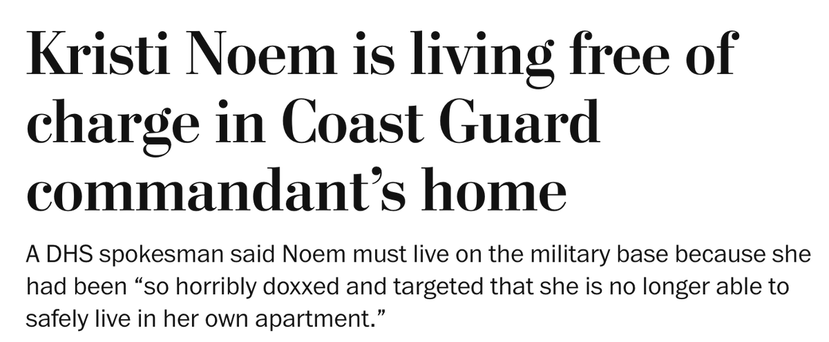John Hudson (@john_hudson) on Twitter photo NEW: Kristi Noem is living rent-free in a military home typically reserved for the U.S. Coast Guard’s top admiral, report <a href="/marianne_levine/">Marianne LeVine</a> <a href="/lizcgoodwin/">Liz Goodwin</a> <a href="/DanLamothe/">Dan Lamothe</a>. The arrangement is "highly unusual" NEW: Kristi Noem is living rent-free in a military home typically reserved for the U.S. Coast Guard’s top admiral, report <a href="/marianne_levine/">Marianne LeVine</a> <a href="/lizcgoodwin/">Liz Goodwin</a> <a href="/DanLamothe/">Dan Lamothe</a>. The arrangement is "highly unusual"