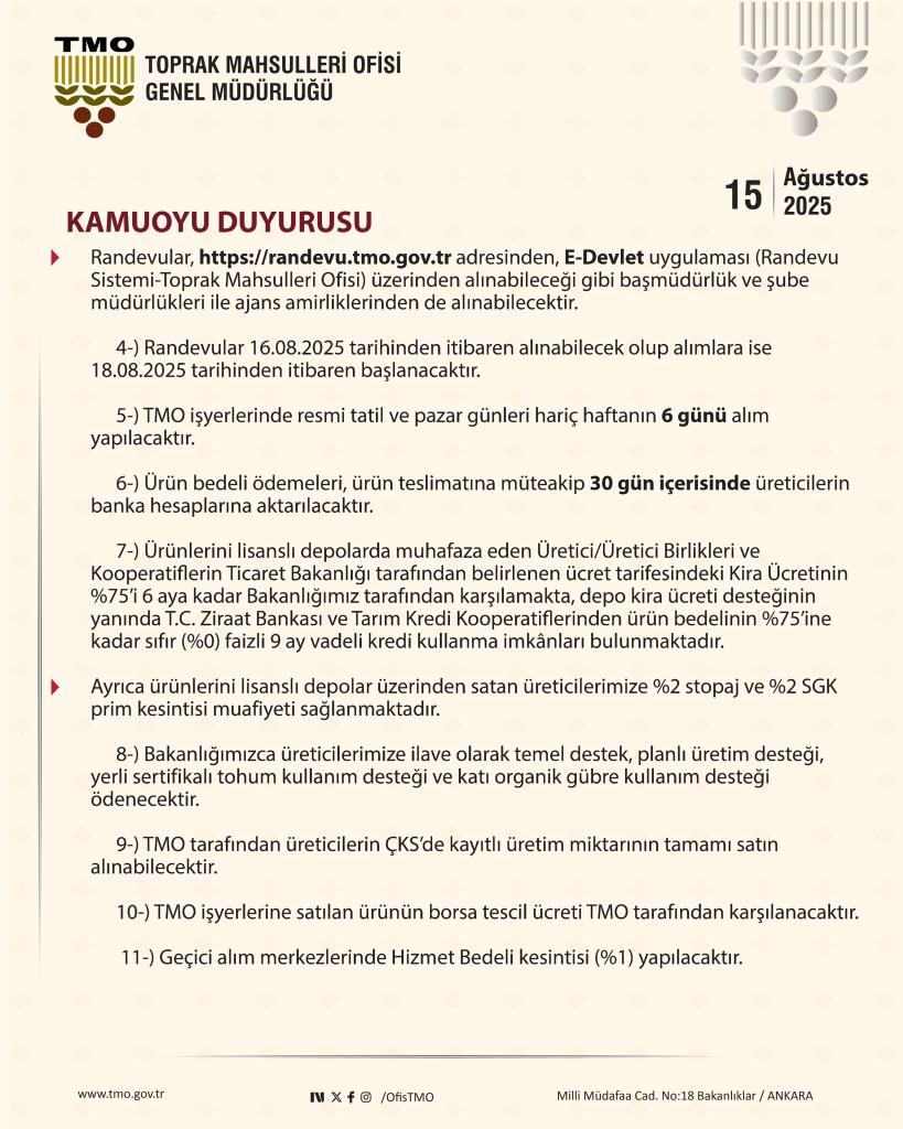 TMO mısır alım fiyatını ton başına 11.300 lira açıkladı. 
Aylarca önce 12.000 eşiğini geçemeyeceğini ifade etmiştim. 
Ancak 2023 ve 2024 ürününü 11.000 liradan satışa çıkaran TMO'nun 2025 yılı ürününü bu fiyattan alınması kabul edilemez. 
Kesinlikle daha iyi fiyat verilebilirdi.