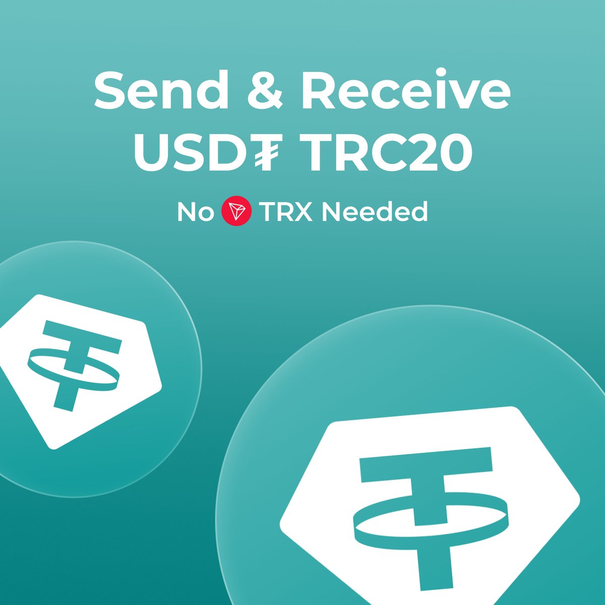 💸 Send & Receive USDT TRC20 without $TRX USDT on TRON is fast and cheap.  In Tonkeeper, your Battery covers fees automatically — top it up with TON,  USDT on TON, or