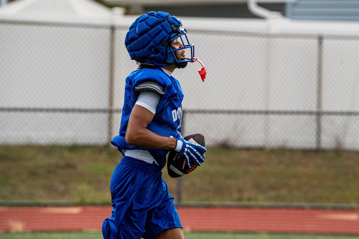 Pads are on. 

#DCFootball #DonovanCatholic