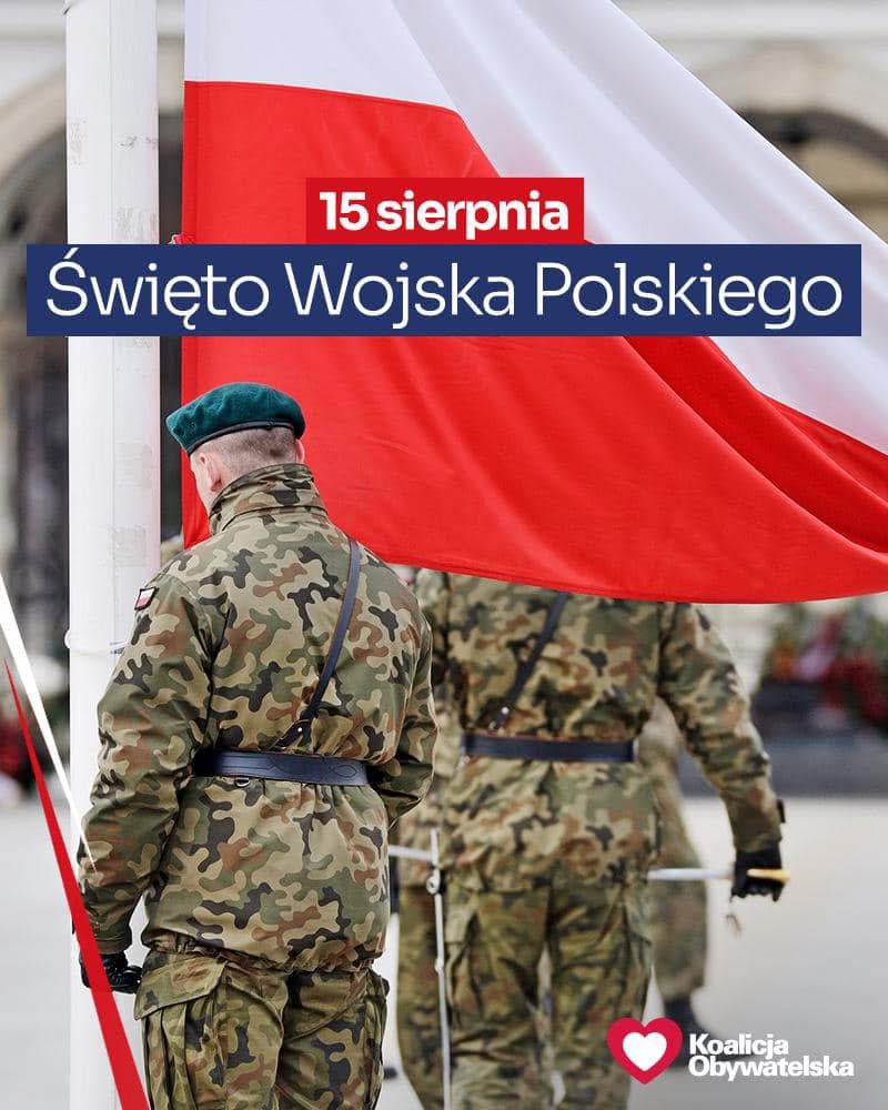 Dziś obchodzimy Święto Wojska Polskiego. Dziękujemy za Waszą służbę 🇵🇱