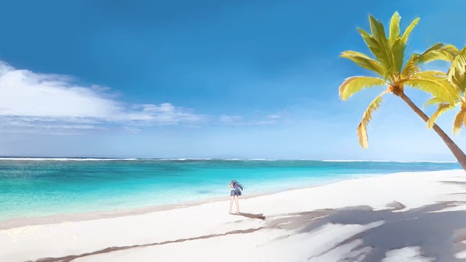 海に向かって叫ぶアサギさん 