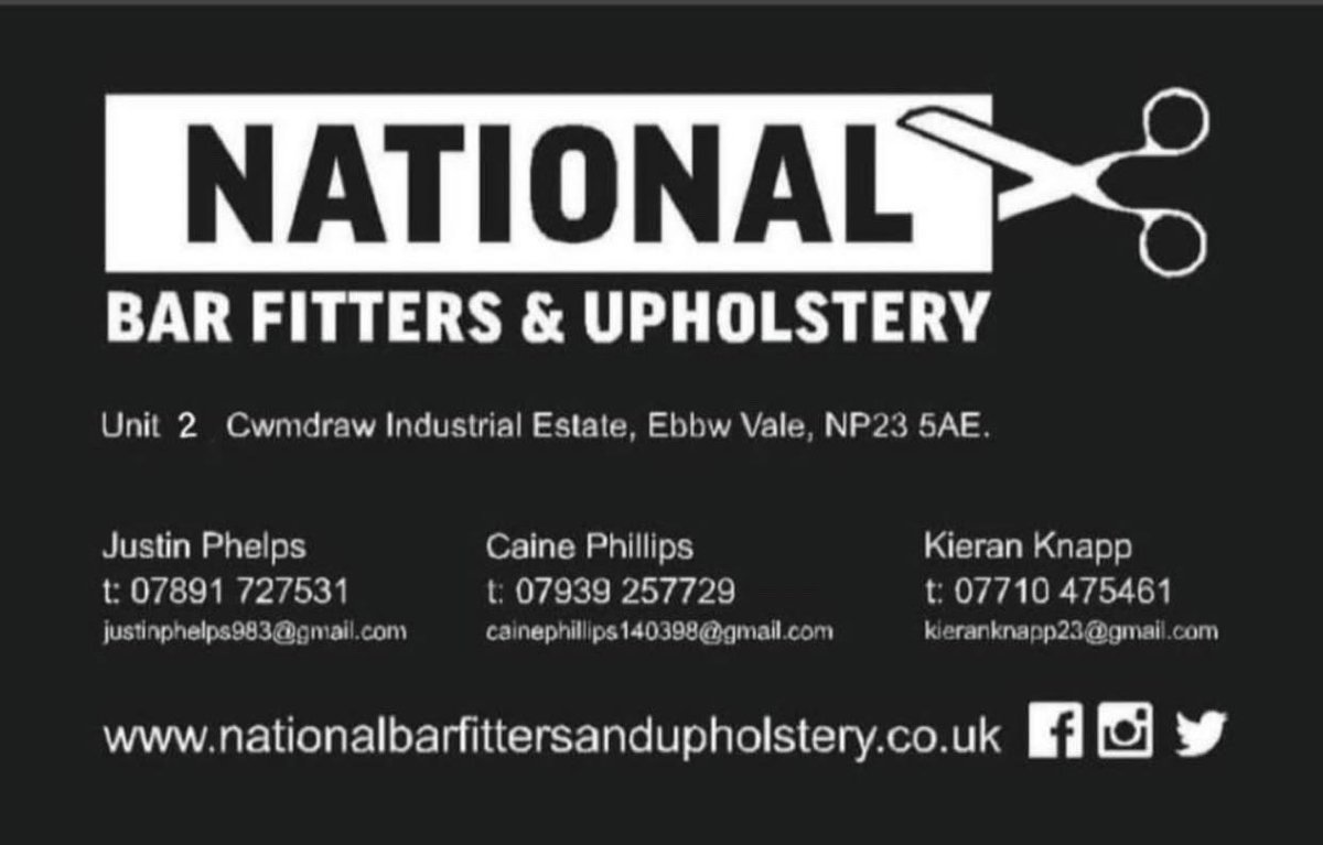 Last of today’s player sponsors is <a href="/JTSHEEPS35/">JT</a> 

He’s been sponsored by National Bar Fitters and Upholstery.

Thanks to <a href="/ccfckk7/">kk</a> for the ongoing support 🏴󠁧󠁢󠁷󠁬󠁳󠁿