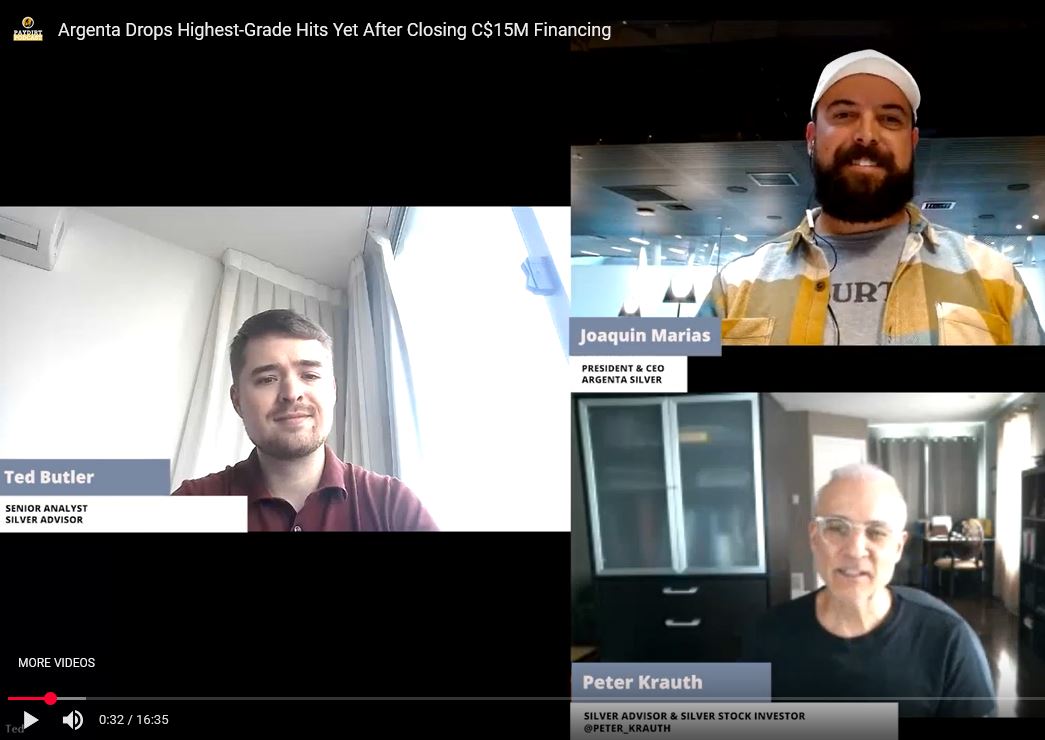 peter_krauth's tweet image. In an exclusive interview recorded live from airport, @argentasilverag Argenta #Silver CEO, Joaquin Marias, joins Peter and Ted to discuss record-breaking drill results and closing of C$15M financing. 
WATCH HERE: thegoldadvisor.com/video/argenta-…
