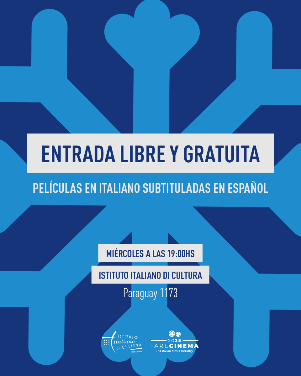 ¡Llegó el cine al IIC! 🍿📽️

Disfrutá de dos películas italianas subtituladas en nuestro teatro.

¡La entrada es libre!
📍Paraguay 1173
📅Miércoles 19:00hs

Te esperamos.
#IIC #IstitutoItalianoDiCultura #Italia