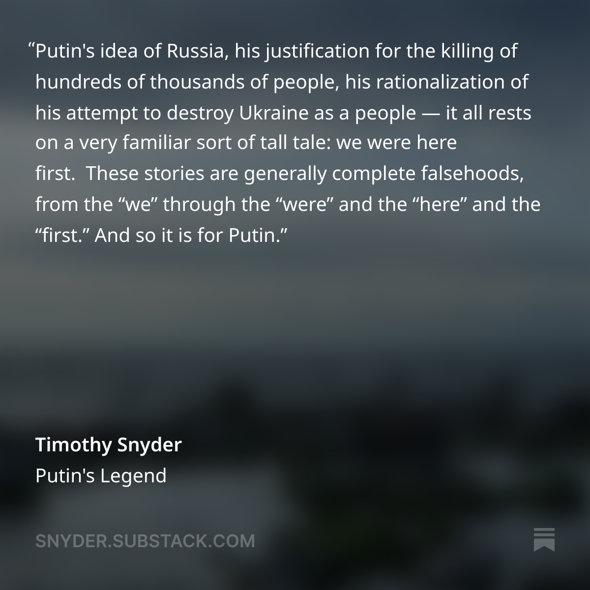 TimothyDSnyder's tweet image. As Putin heads to Alaska with his maps and narratives, here's an essay I wrote last year about one of his spurious justifications for Russia's illegal war of aggression—his ideological story that Russia is an ancient state, and Ukraine is historically Russian land.
Link in image