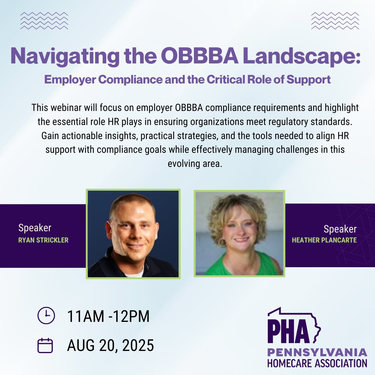 Happening NEXT Wednesday! Are you ready for OBBBA?

Aug 20, 11 AM–12 PM — Learn key provisions, HR challenges &amp; tech strategies to boost compliance in home care. Free for PHA members!

👉 Register now: pahomecare.org/event/navigati…