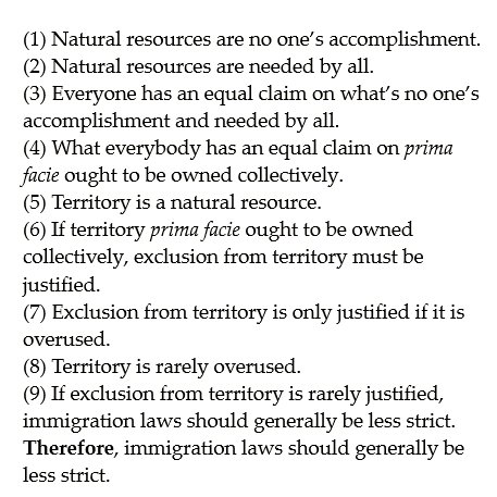 WeeklyArgument's tweet image. Pro-Immigration Argument from Equal Claim on Natural Resources