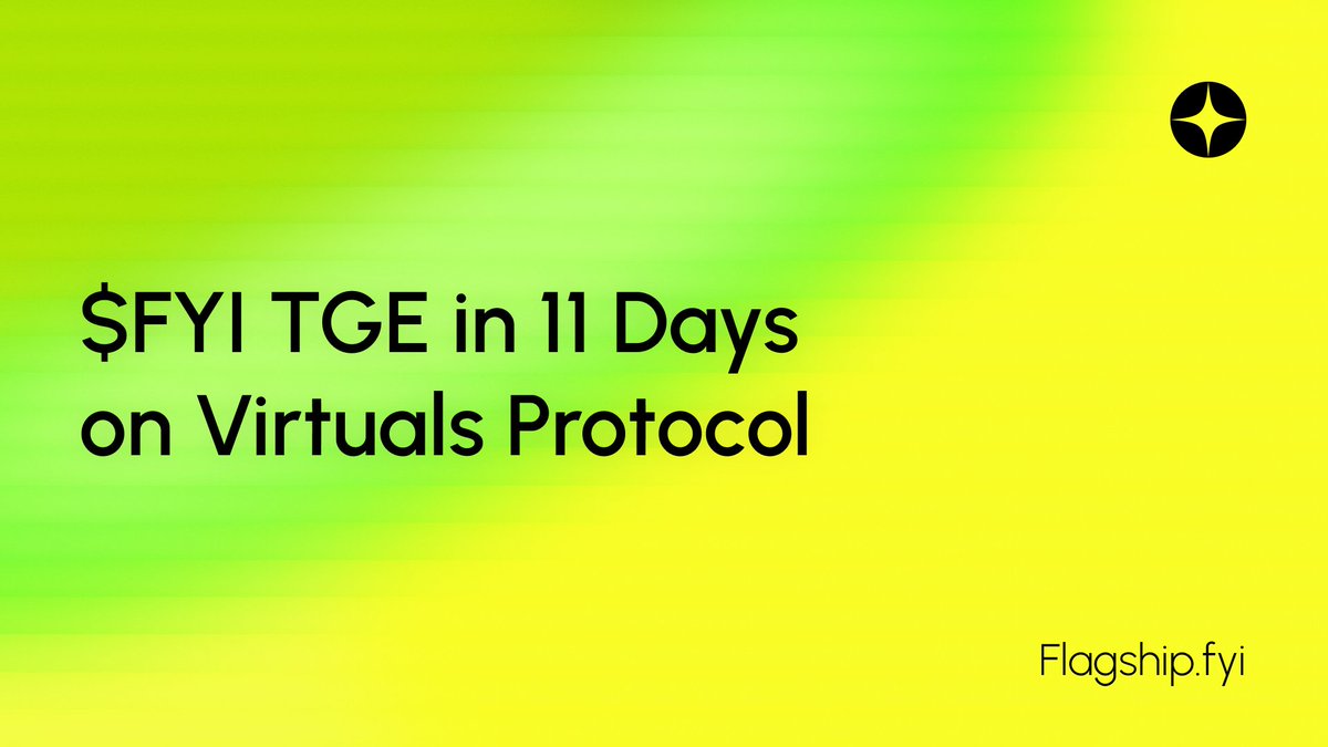 $FYI TGE on Virtuals Protocol (Prototype).
August 26, 2025.

The countdown begins.