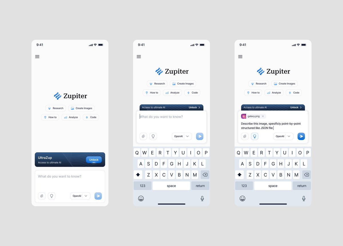Gigatetuko's tweet photo. AI platform initial chat for mobile view https://t.co/lnhQqgIWvH