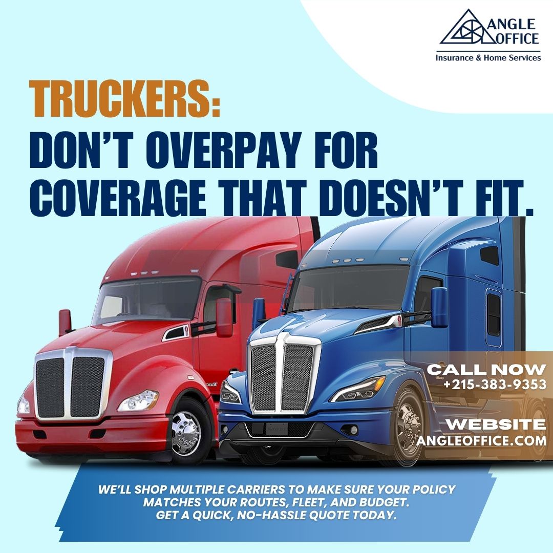 Angle_office's tweet image. Call us now: +1 215-383-9353
Visit our website: angleoffice.com

#angleoffice #insurance #truckercoverage #fleetinsurance #driverprotection #smartinsurance #routecoverage #insurewisely #carriercomparison #fridayvibes