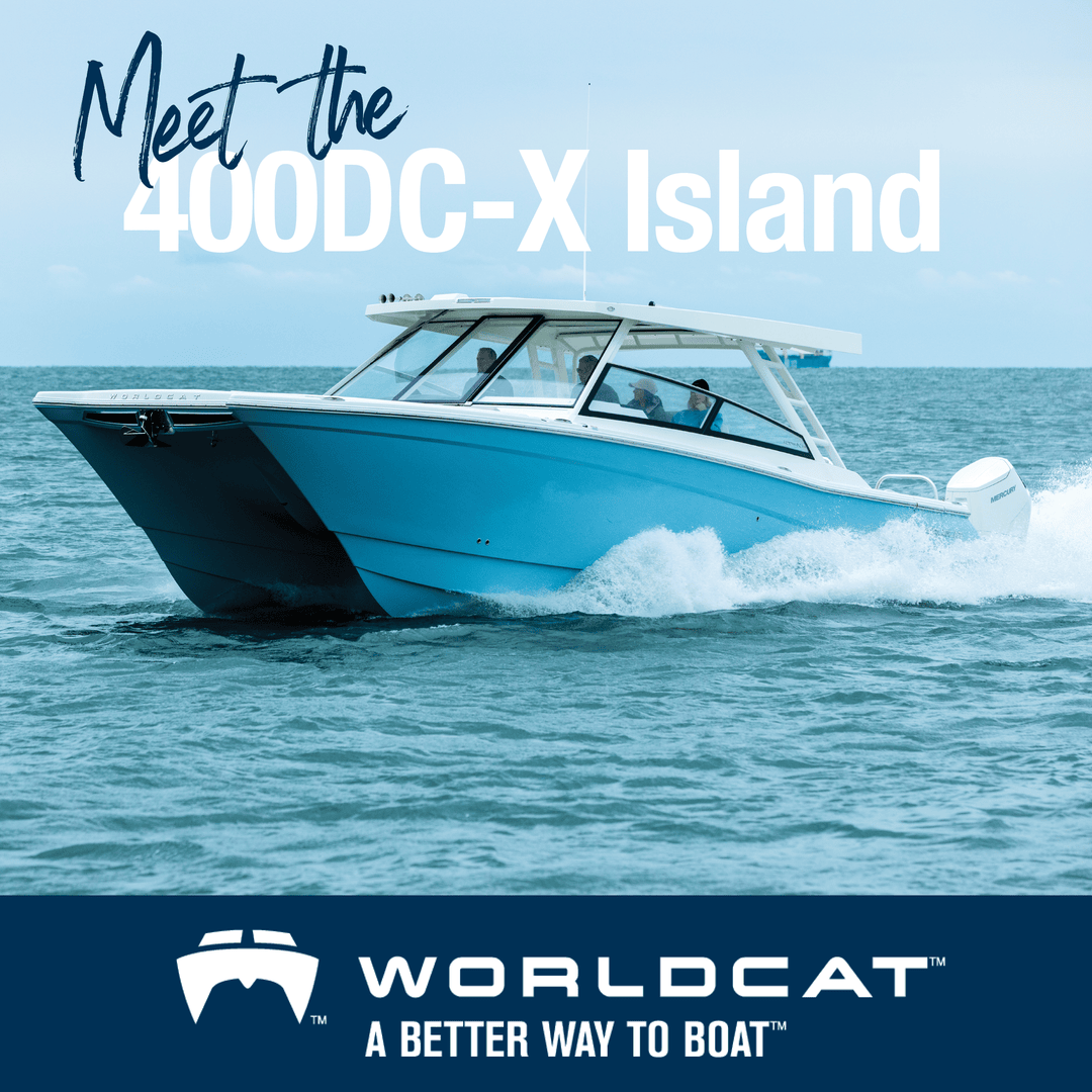 Escape the ordinary with the sophisticated World Cat 400DC-X Island — the newest addition to our dual console lineup. It’s an island hopper’s dream, built for those who chase the horizon.

See it here: worldcat.com/models/400dc-x…

#WorldCat #ABetterWayToBoat #WorldCatBoats #NewModel