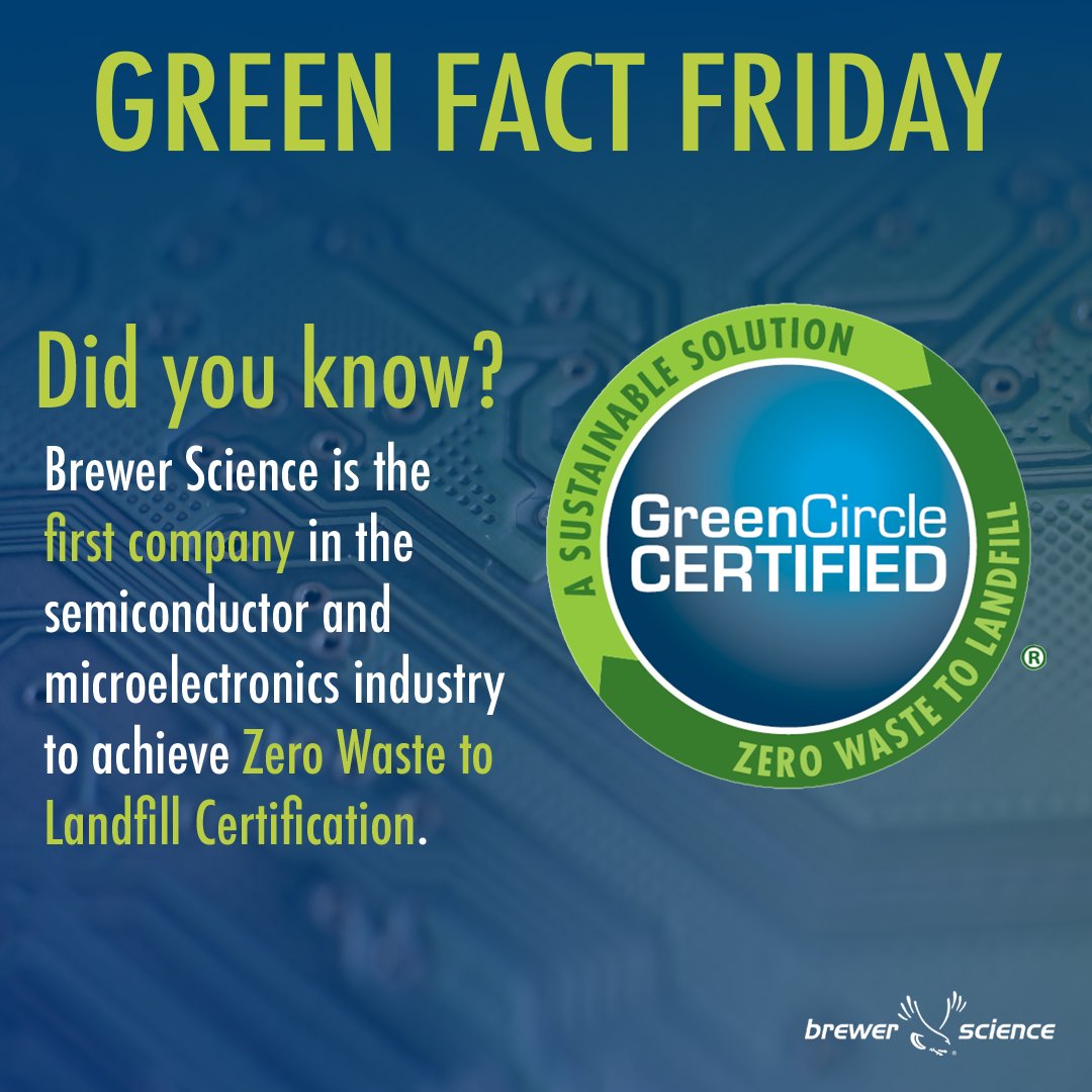 Brewer Science (@brewerscience) on Twitter photo Achieving Zero Waste to Landfill Certification from <a href="/GreenCircleCert/">GreenCircle Certified</a> demonstrates Brewer Science commitment to minimize waste and recycle. We are proud to achieve this certification for each of the past ten years, and continue to find ways to minimize our environmental impact. Achieving Zero Waste to Landfill Certification from <a href="/GreenCircleCert/">GreenCircle Certified</a> demonstrates Brewer Science commitment to minimize waste and recycle. We are proud to achieve this certification for each of the past ten years, and continue to find ways to minimize our environmental impact.
