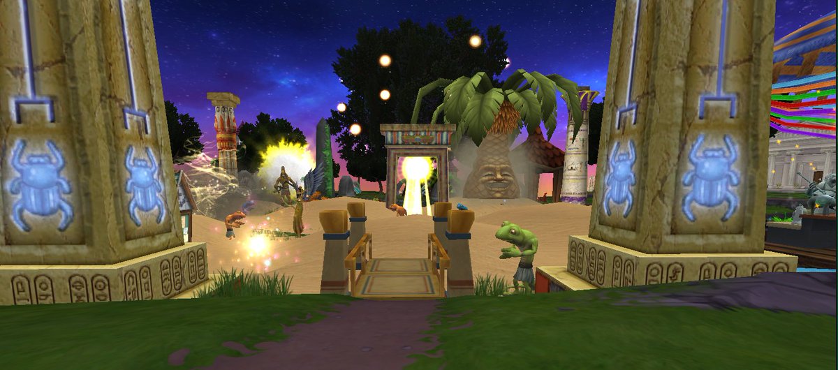 The #IndomitableExplorers are celebrating the #FantasitcFightFest with guild decorations and daily trivia questions! 🐍⚖️☀️ #Wizard101