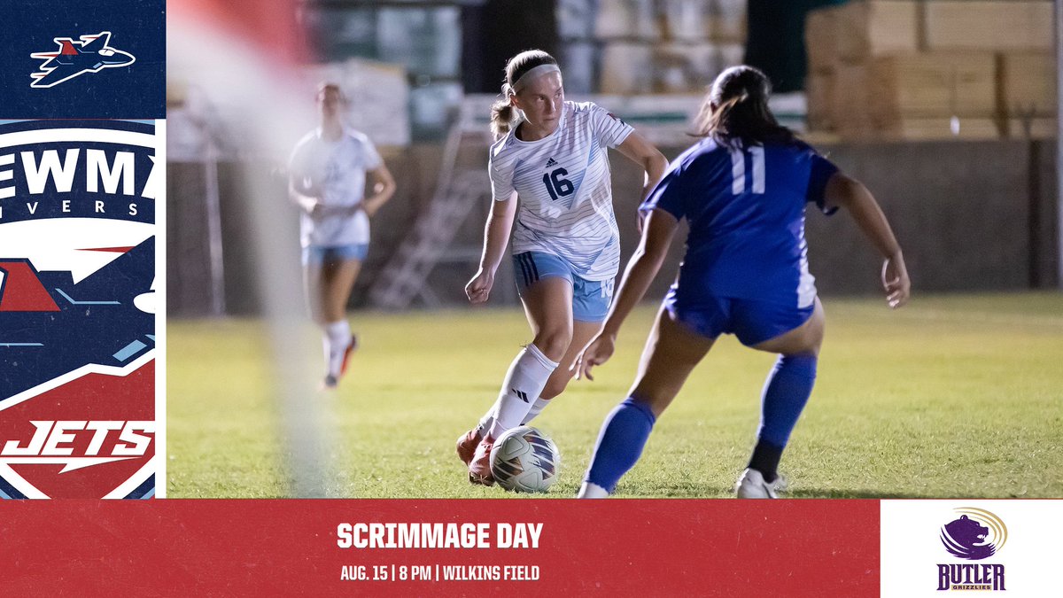 First scrimmage of the '25 season!

🆚Butler CC
⏰8 PM
📍Wilkins Field

#JetPower✈️