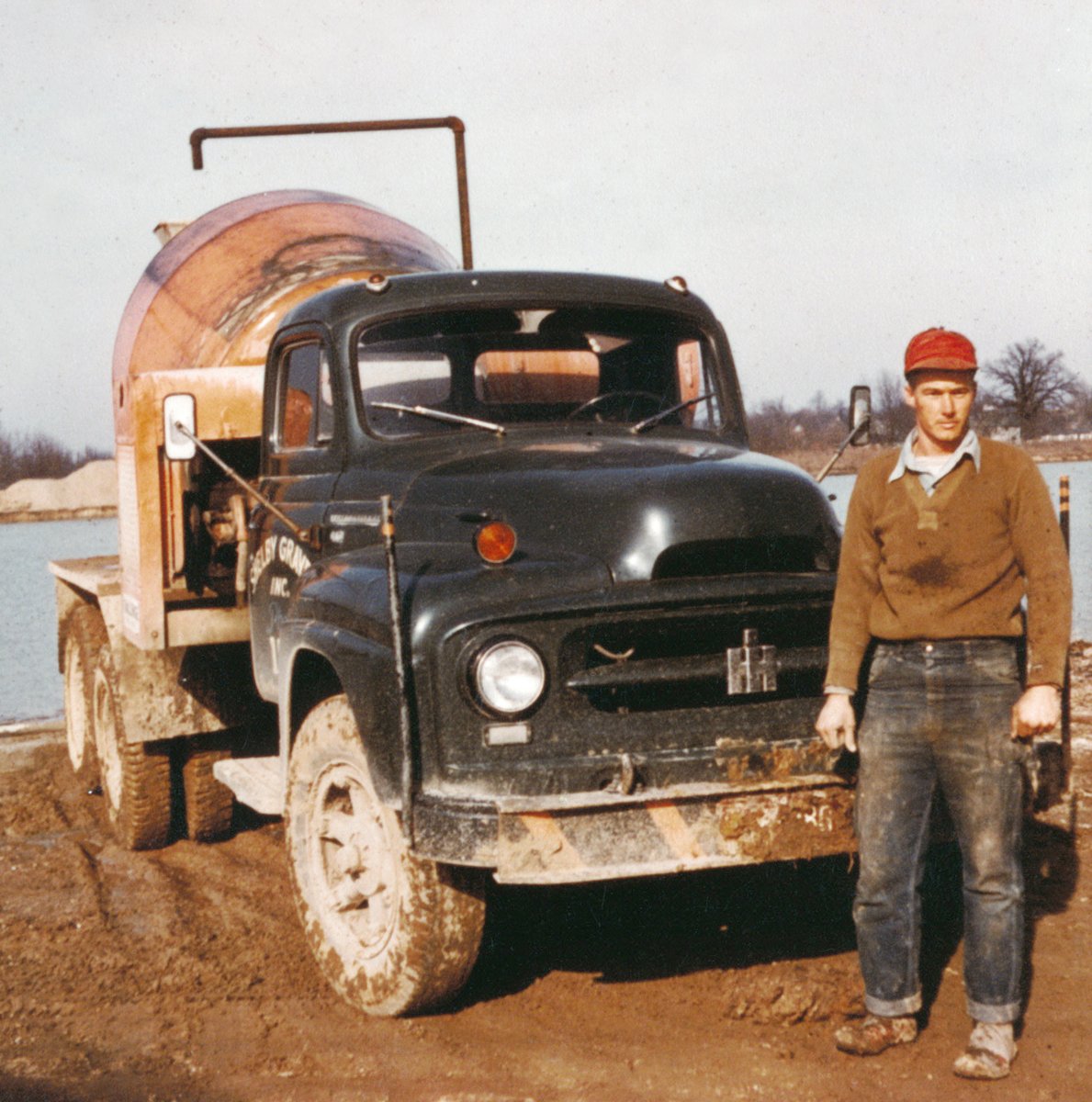 If you look real hard, you can see the "Shelby Gravel, Inc." name on the side of that classic cab! #FlashbackFriday