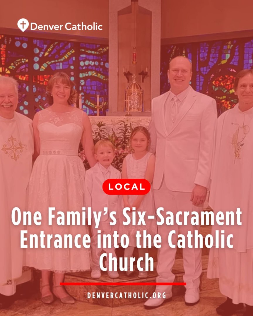 A whole family received six sacraments in one day — baptisms, First Communions, Confirmation, and a wedding! Read how the Hodds entered the Catholic Church together.

🔗 denvercatholic.org/a-sacramental-…