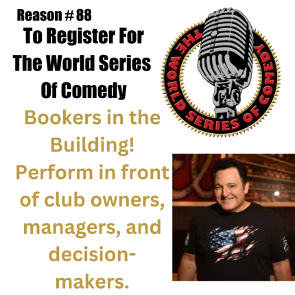 WSOCFestival's tweet photo. If you need a reason to join THE WORLD SERIES OF COMEDY, here it is   #StandUpAndShine #FunnyIsSerious #NextBigComic #StageTimeIsEverything #TightFiveStrong#ComedyAcrossAmerica #50Weeks50Cities #RoadToVegas #ComicOnTheGo #StandUpTourLifE https://t.co/jMrOblxCPo