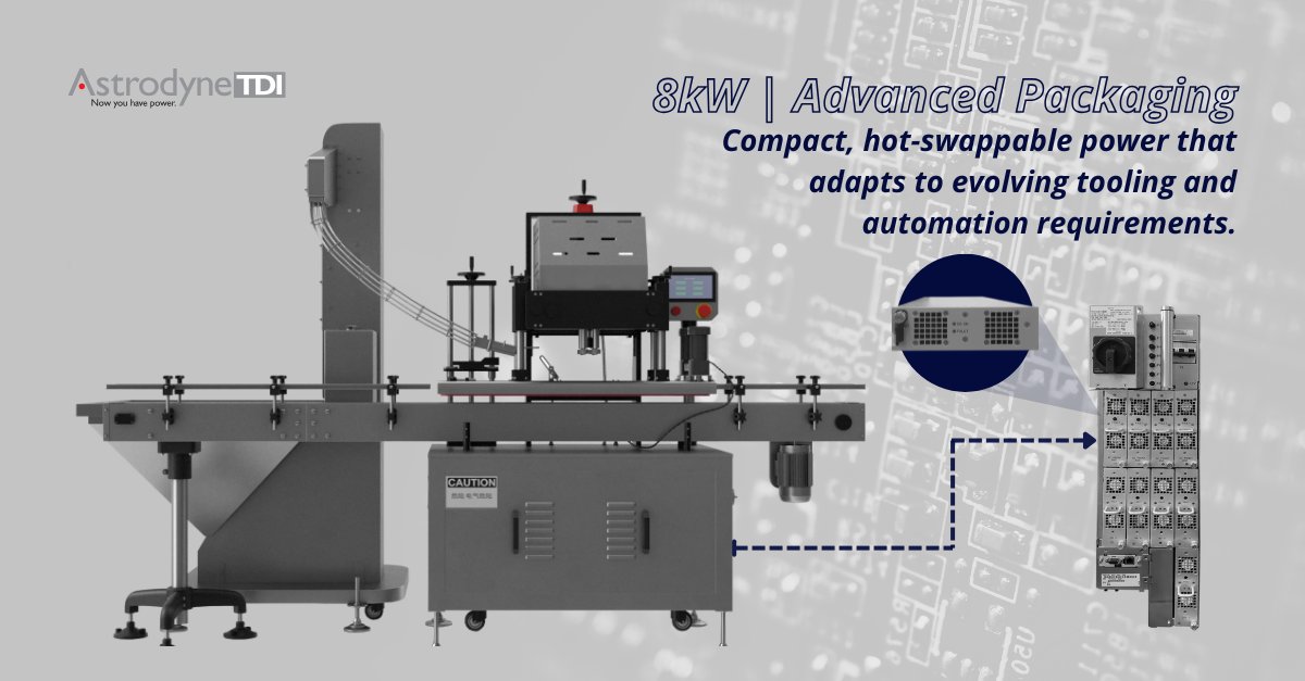 Astrodyne's tweet image. Power up your packaging line with HermesFlex™—+8kW hot-swappable, SEMIF47 compliant, and scales with you. Blind-mate or hardwired for your automation needs! Streamline it all: hubs.ly/Q03BbTP50  

#AdvancedPackaging #AutomationPower #HermesFlex #IndustrialPower