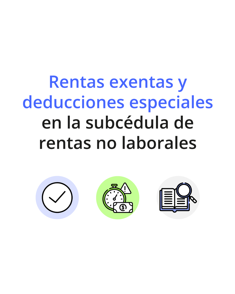 actualicese's tweet photo. #Infografía | 🔴 Las personas naturales pueden restar en su declaración de renta diferentes rentas exentas y deducciones, según el tipo de ingreso ⚠️ Sin embargo, no todos los beneficios aplican en todas las cédulas ni de forma ilimitada.

💻 Ver aquí 👉 https://t.co/r5xuyXQ0m2 https://t.co/H6mVEWxVaB