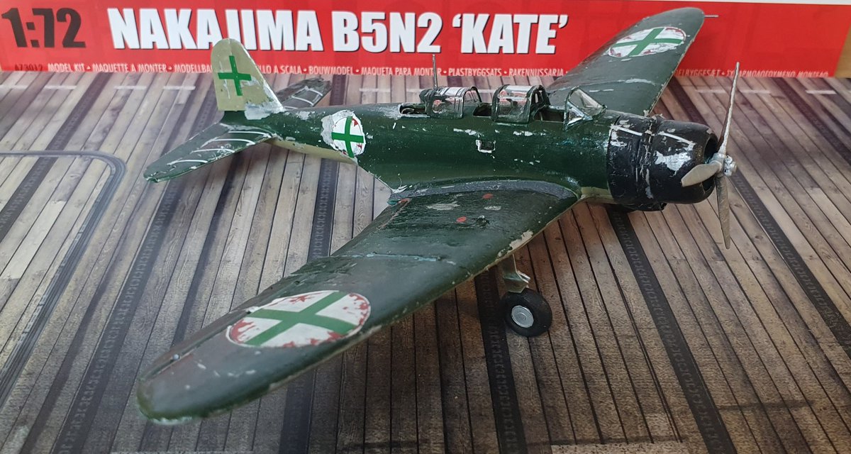 drrjhaines's tweet photo. Serendipitously in time for VJ Day, my surrender markings Nakajima B5N2 Kate is finished...
#airfix #ModelMaking #ModelPainting #ModelMaker #ScaleModels #JFFScaleModels #JFFForSimon https://t.co/kvKkVKOimf