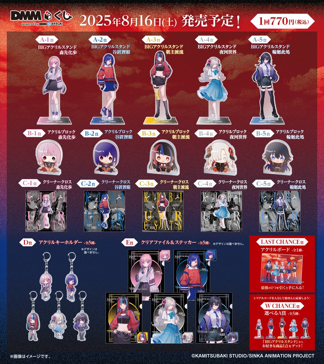 ☆椿☆プロフィール必読✩.*様 リクエスト 8点 まとめ商品 アニメ『神椿市建設中。』DMMくじがミニストップで本日16日から順次