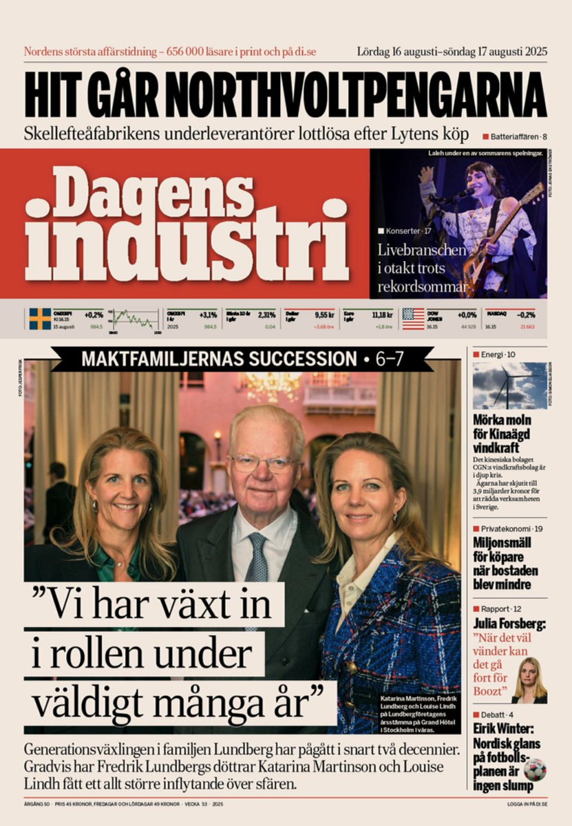 Ute nu! Nya utgåvan av Di finns på etidning.di.se och i våra appar för mobil och läsplatta.