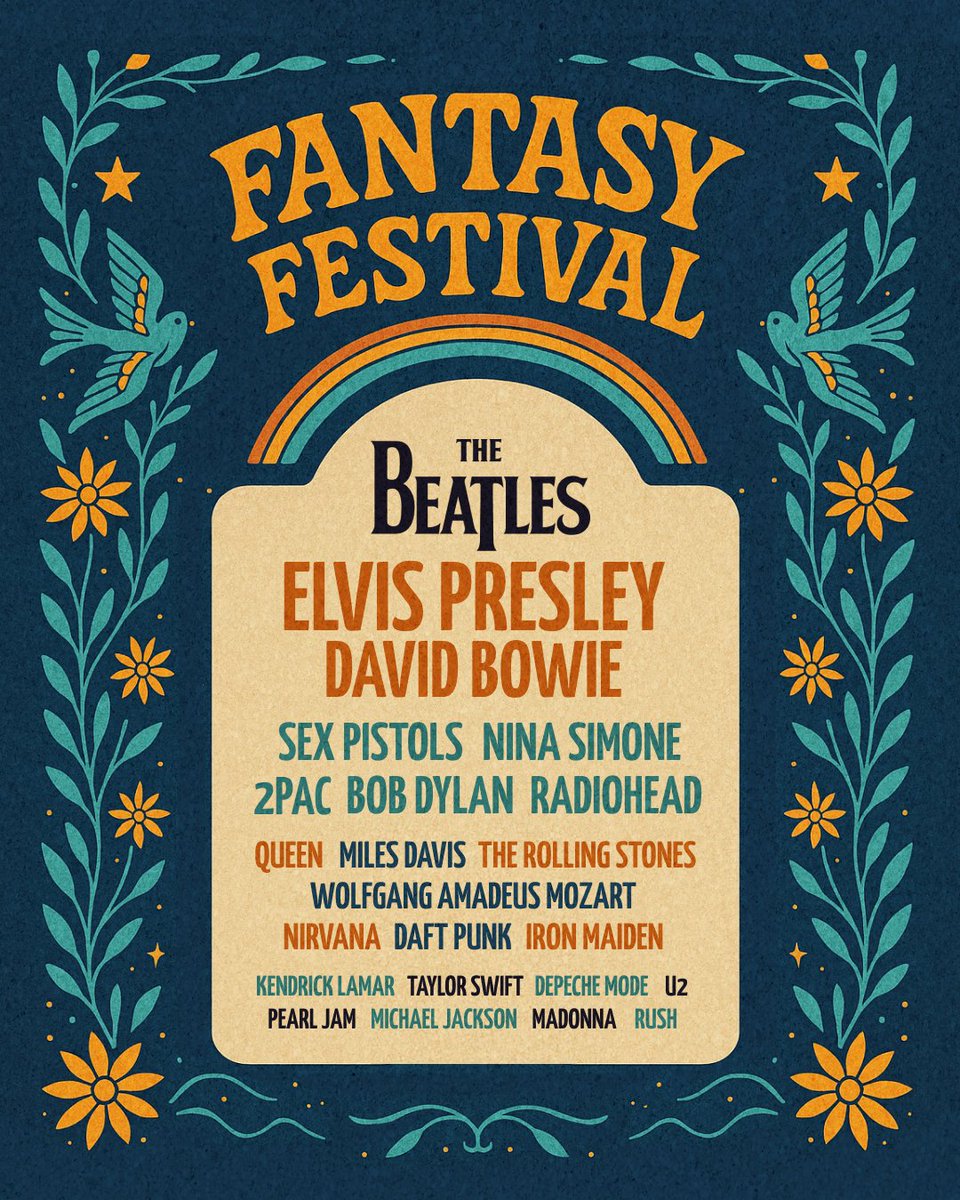 You’re the booking agent for a once-in-a-lifetime, time-bending festival. Money's no object. Every artist, living or dead, says yes.

Only catch? You’ve gotta own one of their records.

So… who’s on your bill?

waxlog.com/challenge/fant…

#vinylcommunity #vinylcollection #vinyl