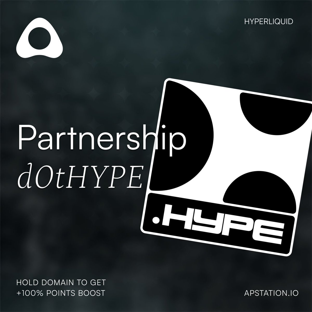 ApStation x d0tHYPE

Official partnership where all <a href="/d0tHYPE/">dotHYPE</a> domain holders get a 2x points boost swapping on ApStation for the next 7 days.

After 7 days holders will have a fixed boost of 1.2x
