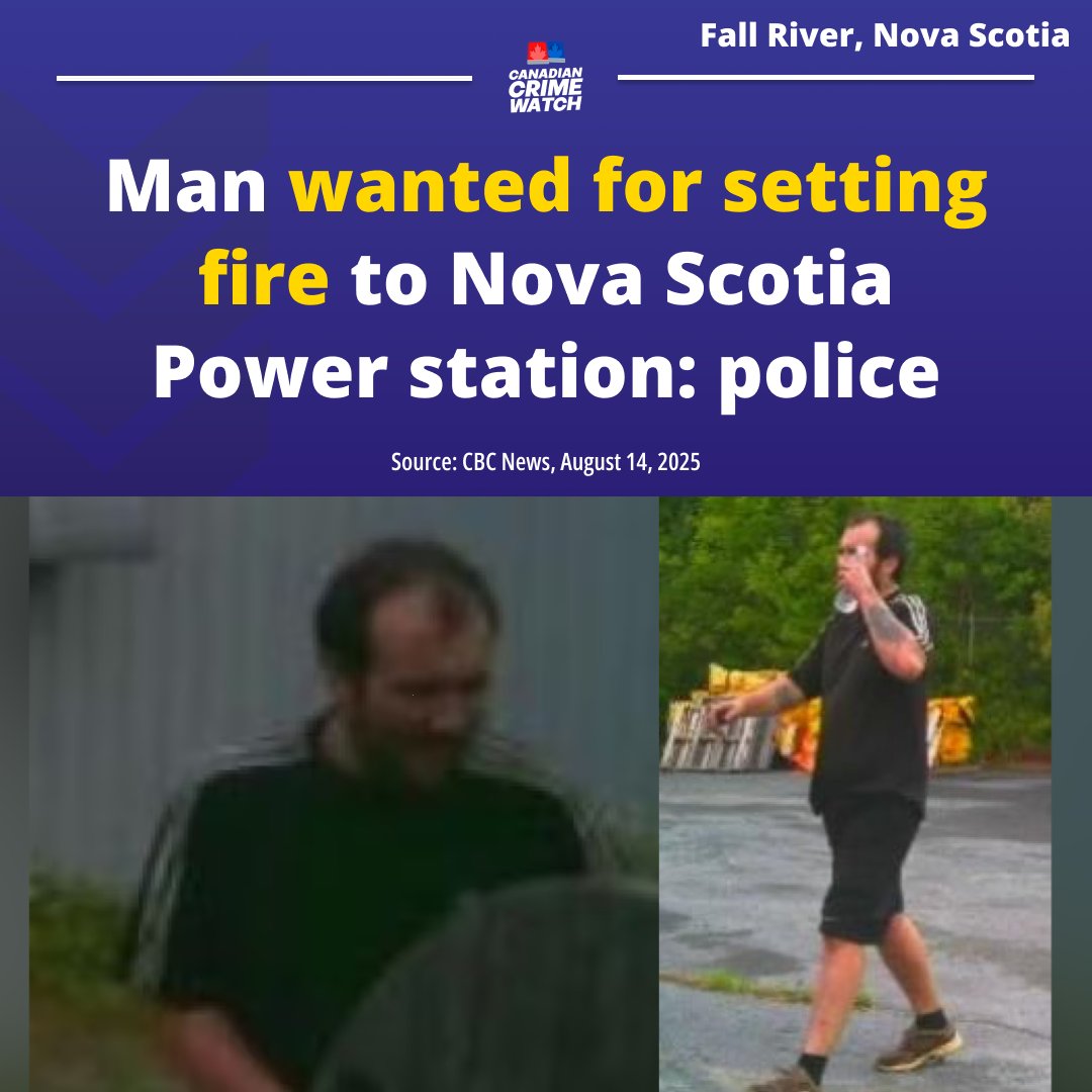 FALL RIVER, NOVA SCOTIA - Nova Scotia Crime Stoppers is asking for the public's help to identify a man they believe deliberately set a fire at a Nova Scotia Power station in Fall River, N.S., on Wednesday.

First responders were called to a fire at the Nova Scotia Power station