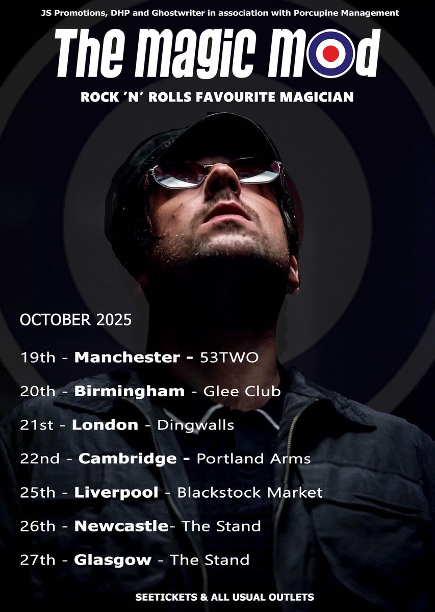 Ive been working my nuts off day and night (just ask the wife) on this show and I believe its the best set i have ever had 

So if you fancy a night out with a bit of Modgic I would love to see you there