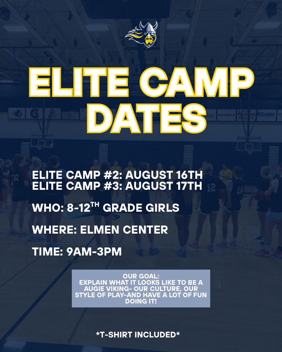 Augustana Women's Basketball (@augiewbb) on Twitter photo 1 DAY OUT UNTIL ELITE CAMP #2‼️
We have just 1 more sleep until Elite Camp #2😎
There’s still time to join us! 
Click the link to sign ⬆️ 
bit.ly/3HZhqsb
#BuidlingChampions 1 DAY OUT UNTIL ELITE CAMP #2‼️
We have just 1 more sleep until Elite Camp #2😎
There’s still time to join us! 
Click the link to sign ⬆️ 
bit.ly/3HZhqsb
#BuidlingChampions