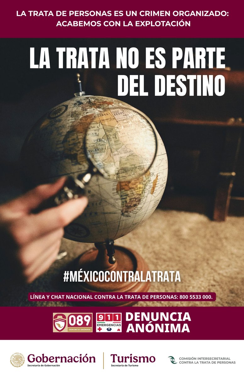 FGEQuintanaRoo's tweet photo. La Trata NO es parte del destino.
Denuncia en la línea  telefónica 800 5533 000
#MexicoContraLaTrata
#TrataDePersonas https://t.co/tmEKHQj96t