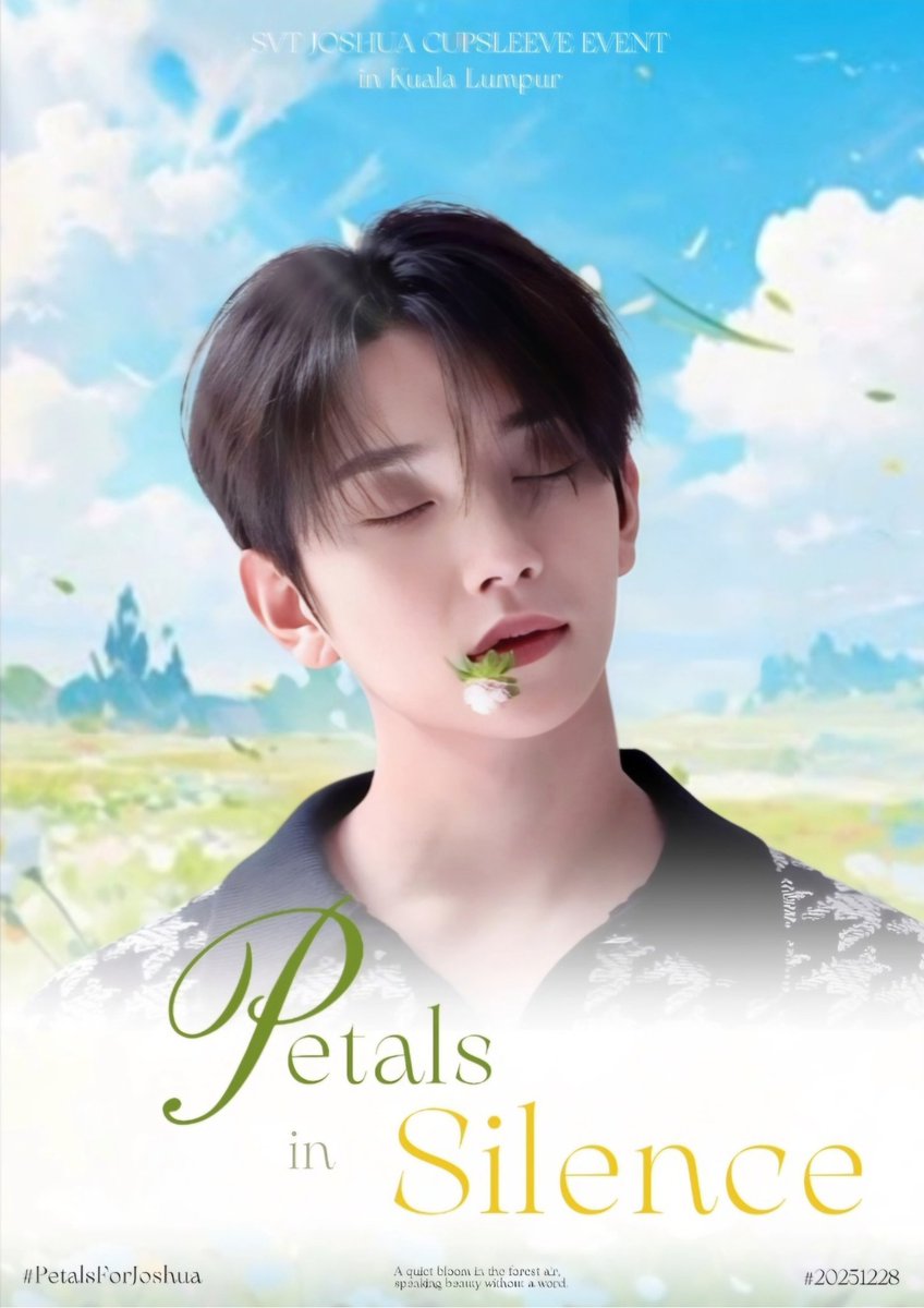 Pedal of Silence — Joshua Hong Birthday Cupsleeve Event 🍃

📅 28 December 2025｜12pm - 6pm

📍 Tiny Baker Kota Damansara

<a href="/cupsleeveMY/">🥤Cupsleeve Malaysia</a> <a href="/PasarSeventeen/">𖧷PasarSeventeen 🇲🇾</a> <a href="/svteventsmy/">SVT Events in MY 🇲🇾💫</a> Please help retweet!

📌 #pedalsforjoshua #seventeen #joshua #joshuaseventeen
#pasarseventeen  #cupsleeve_malaysia