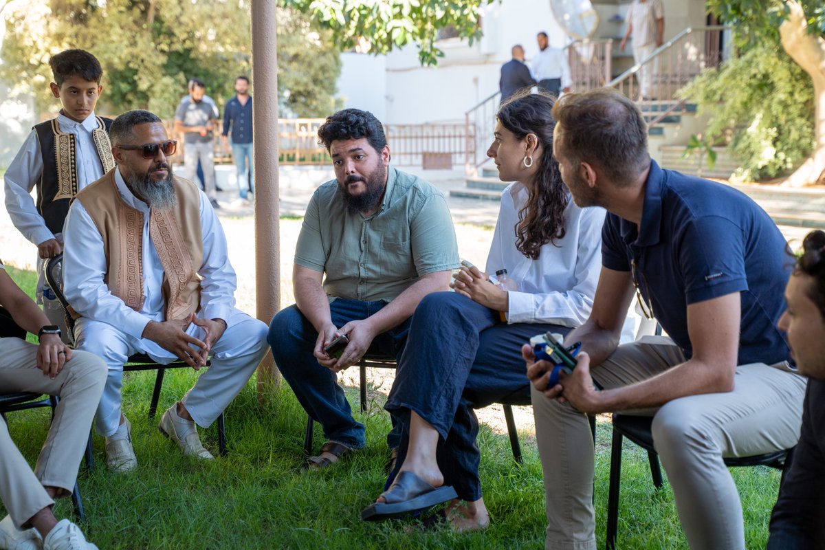 #Libya 🇱🇾 On Aug 6, we welcomed the <a href="/EUinLibya/">EU in Libya</a>🇪🇺 &amp; our partner, the National Project for Rehabilitation &amp; Reintegration, to the International Applied College. They met #Moutaalleq4 participants &amp; explored training facilities empowering youth through skills &amp; support.