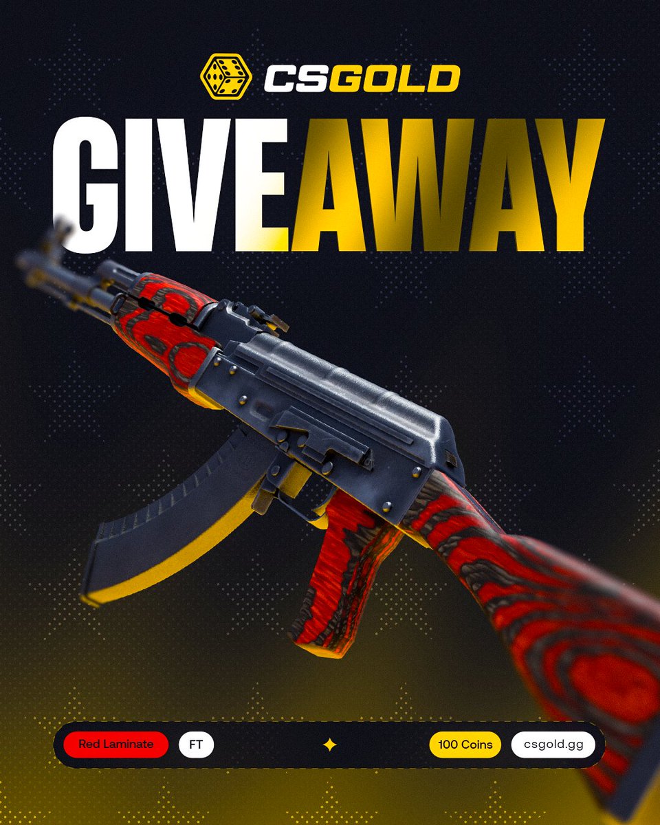 🔥CS2 GIVEAWAY🔥

🎁AK 47 RED LAMINATE FT (78$)
‼️on site ballance‼️

➡️TO ENTER:

✅Follow me <a href="/csgoldbet/">CSGOLD</a> 
✅Retweet &amp; Like
✅Tag friends

⏰Giveaway ends in 7 days. Good Luck!

#CS2 #CS2Giveaway #Giveaway