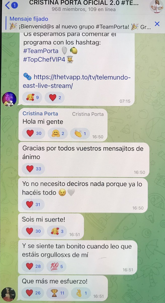 pinkyskyfeed's tweet image. Estas dos capturas se entienden mejor juntas.

Telegram de Curvy VS Telegram de Cristina. 😬 

#TopChefVIP4